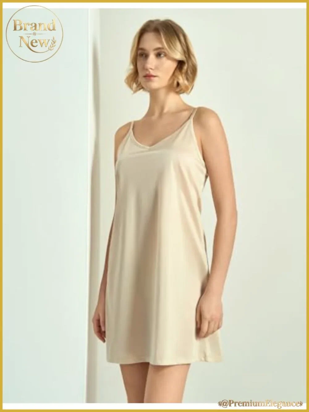 100% Nylon Anti-Static Full Slip for Women Non-Cling V-Neck Adjustable Straps